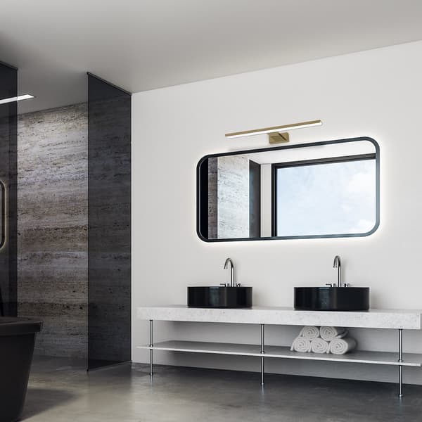 VÆGLAMPE SHINE IP44 LED MESSING MILAGRO ML7042