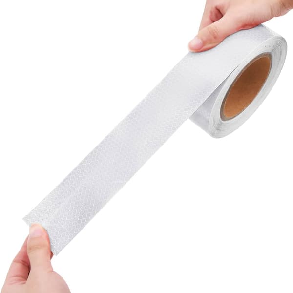 vidaXL Reflekterande tejp, vit, 5 cm x 20 m, PVC