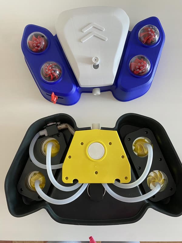 Hundfontän automatisk vattenmatare blå