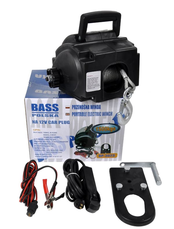 Elektrisk vinsch 1,5 T, 2500 lbs, 12 V