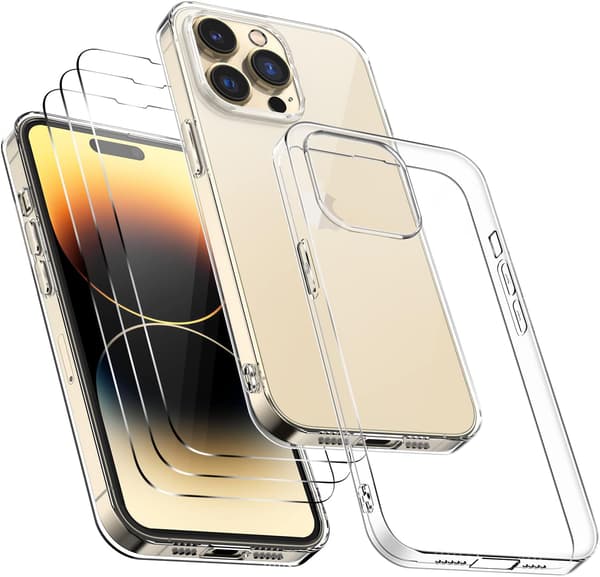 3 kpl läpinäkyvää lasista näytönsuojaa iPhone 14 Pro 6.1':lle