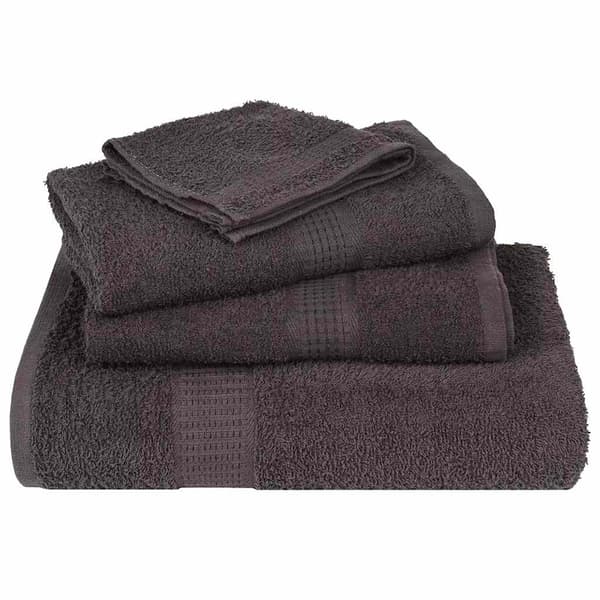 vidaXL Handdukar, 4 st, Antracit, 50x100 cm, 100% bomull