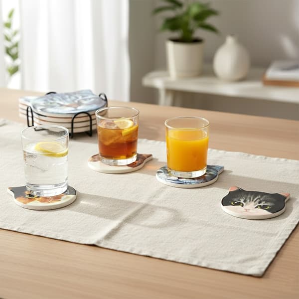 Koppunderlägg i kattställning 4 st