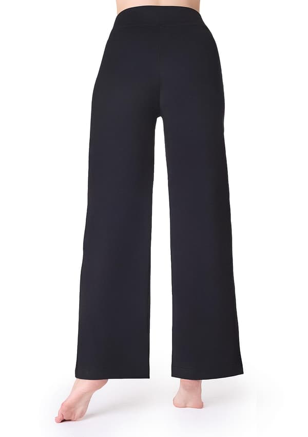 Damleggings med hög midja och flarede ben - Palazzo S BLACK