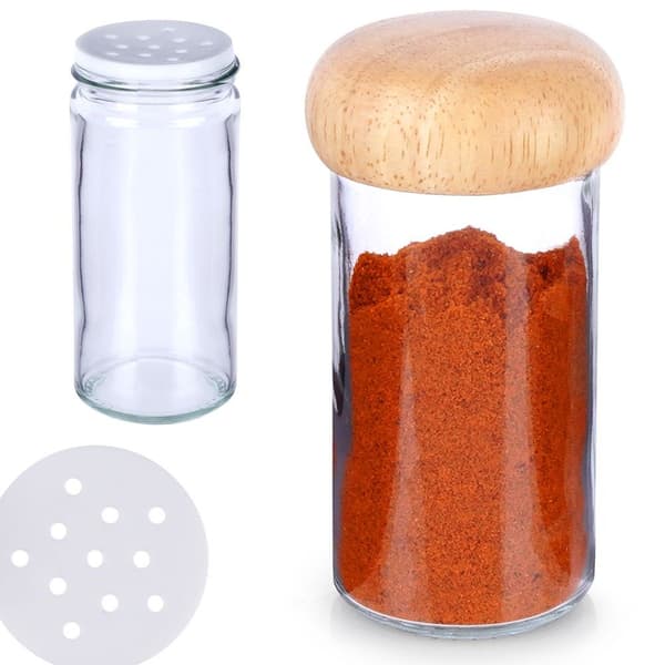 Glasbehållare för kryddor med sil 80 ml