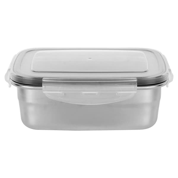 Stålmatbehållare med lock och tätning 500 ml