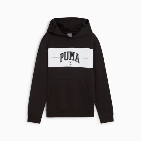 Drengehættetrøje Puma SQUAD FL sort 68277501 størrelse 176