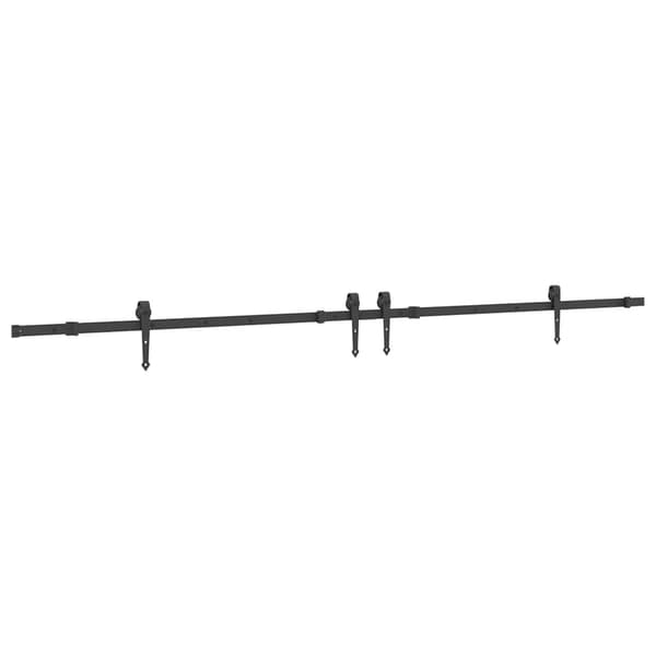 vidaXL Skjutdörrsinstallationssystem 305 cm stål svart