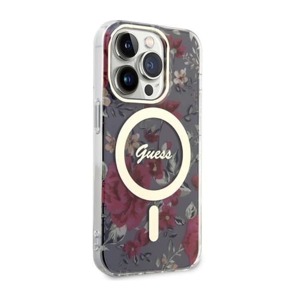Guess Flower MagSafe - iPhone 14 Pro cover (grøn)