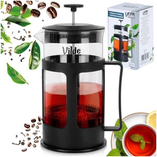 Stempelkande til kaffe og te glas 1 l