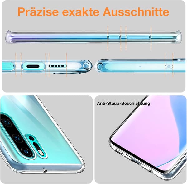 ETUI TIL HUAWEI P30 PRO SILIKONE KLAR RIDEFAST VOG-L09