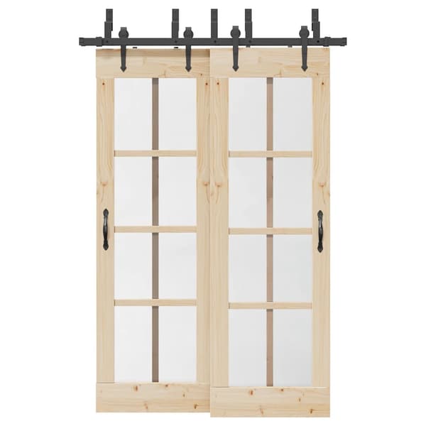 vidaXL Skjutdörrsmonteringssystem 152,5 cm stål svart