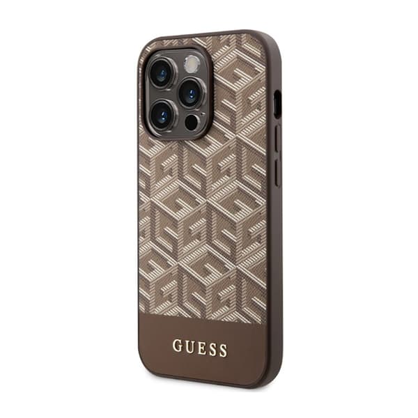 Guess GCube Stripes MagSafe - iPhone 14 Pro cover (brun)