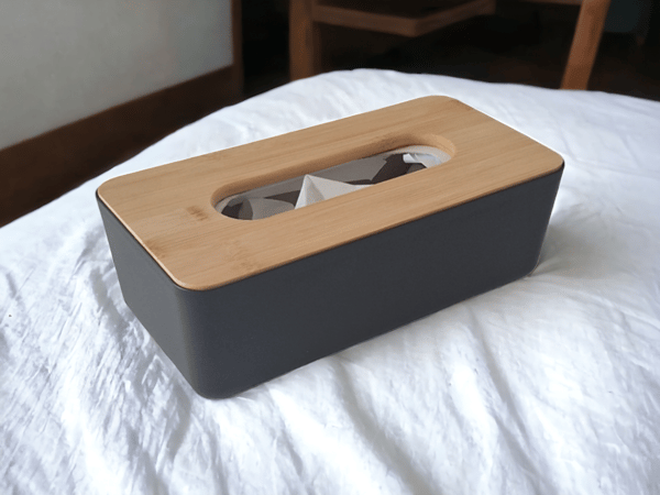 Papperslåda, papperslåda, servetthållare, bambu/plast