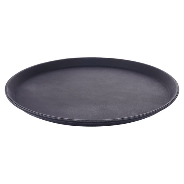 Musta liukumaton tarjoilijan tarjotin 35 cm