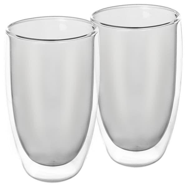 Dubbelväggiga termoglas för latte dubbel 460 ml kaffe, 2 st.
