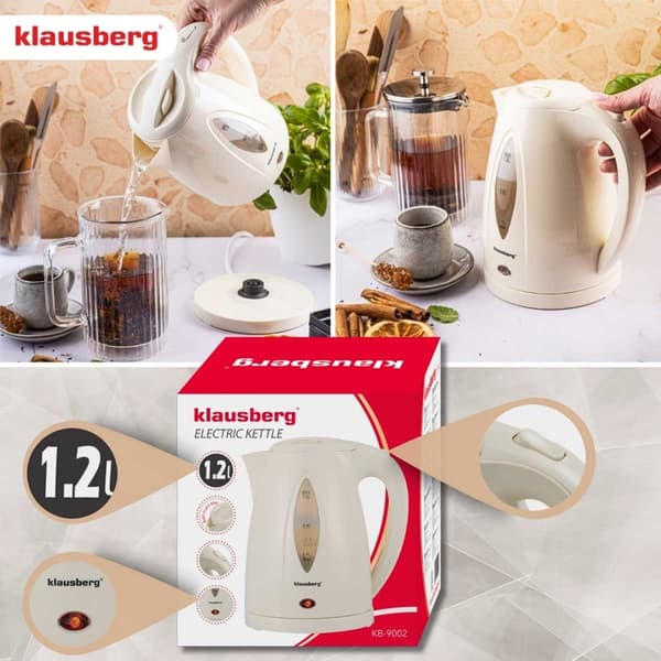 Elkedel 1,2L Klausberg KB-9002 Creme