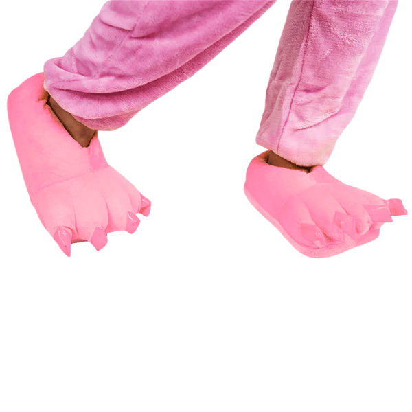 Paws Stitch 3D mjuka barntofflor rosa med klor 27-32