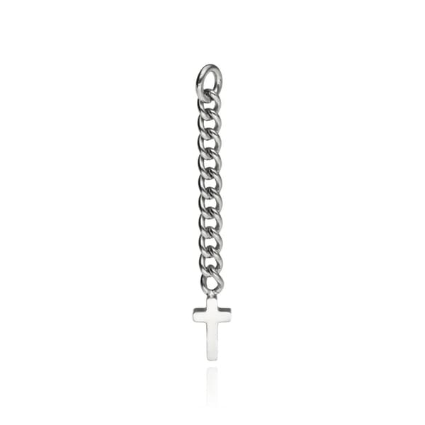 Titan kors berlockkedja - silver - D-091 16 mm