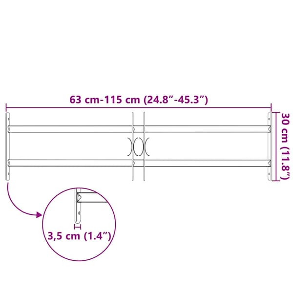 vidaXL Justerbart fönsterskyddsgaller, 700-1050 mm