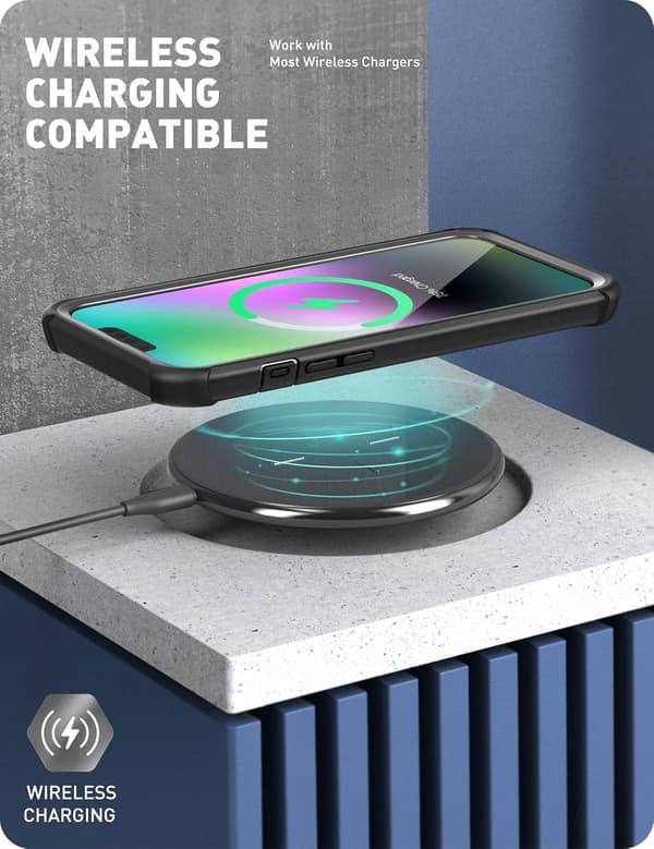 COVER TIL APPLE IPHONE 14 PLUS KLAR BAGSIDER MED SORT RAMME OG KONFIGUR