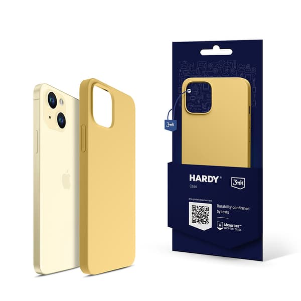 Apple iPhone 15 - 3mk Hardy Silicone MagCase Keltainen