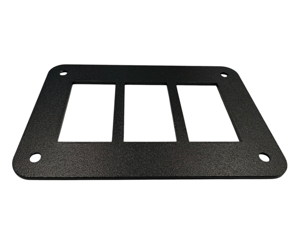 Ramme, panel for 3 Carling-kontakter