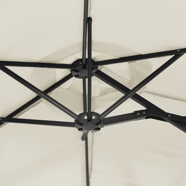 vidaXL dobbelt haveparasol sand 316x240 cm