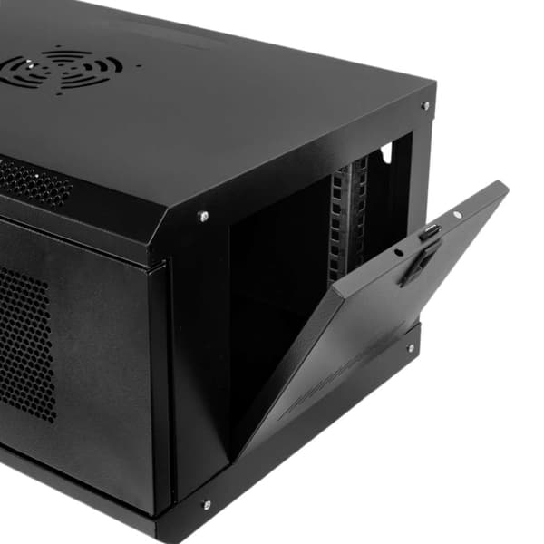 NETBERG 19" 6U 300x600x400 Rackskab, Hængende, Perforerede Døre, Sort N