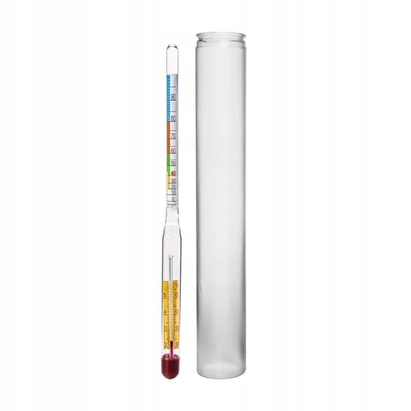 ALKOHOLMETER MED TERMOMETER 0-95% PROFESSIONELL VODKAINDIKATOR AEROMETER