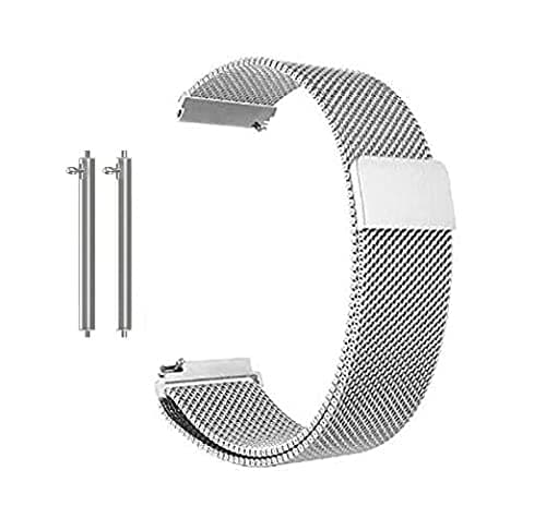 URREM SØLV STÅLNET UNIVERSAL SAMSUNG HUAWEI 22mm