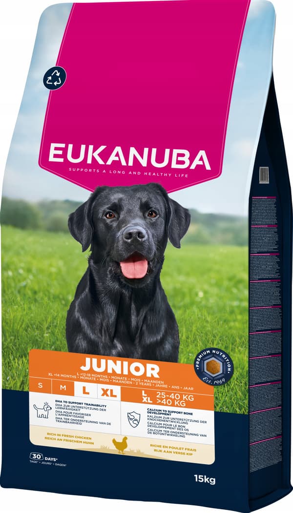 Eukanuba Nutrition Junior Large Breed Kylling Tørfoder 15 kg