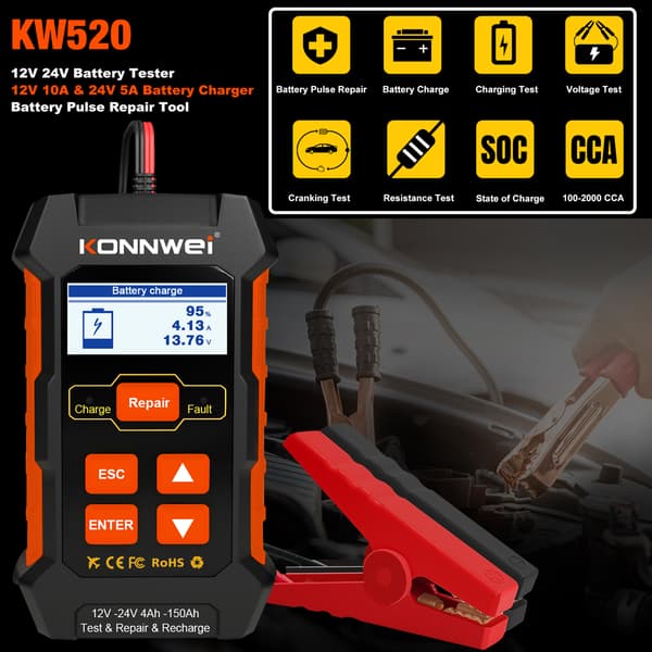 Konnwei KW520 autoakun testalaite