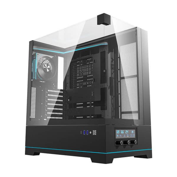 Darkflash DY450 PRO datorchassi (svart) + 1 fläkt