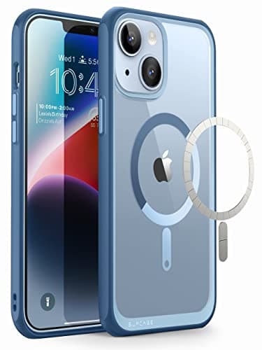 ETUI TIL APPLE IPHONE 14 PLUS SILICIUM BLÅ FORSTÆRKET MAGASINBESKYTTET A2886