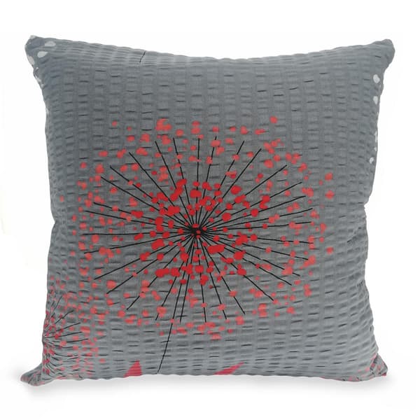 Bark-kuddfodral 40x40 punainen silkkiunikko grafiitilla