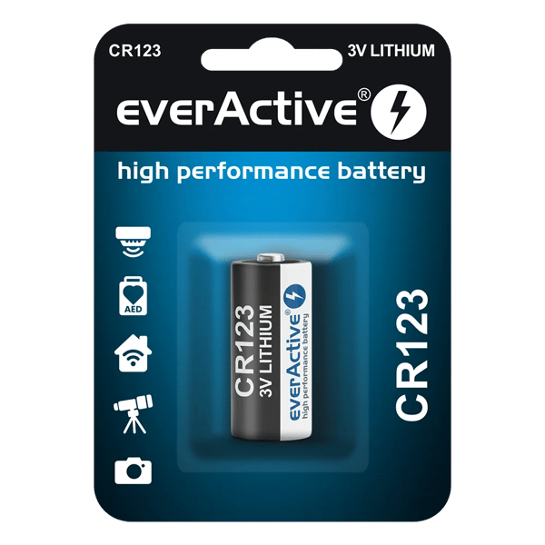 everActive CR123 3V litiumfotobatteri 1 stk. 1500mAh