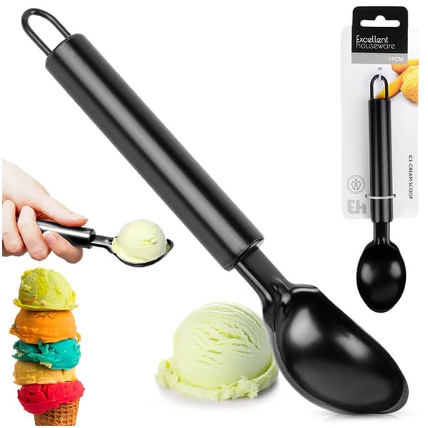 Isbejse i rustfrit stål sort 19 cm