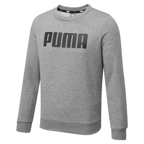 Puma ESS CREW FL flicktröja grå 84759503 storlek 128