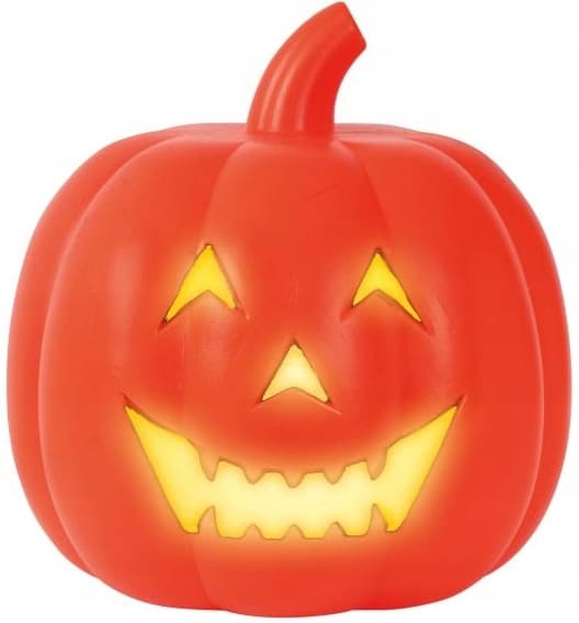 Plast Orange Glød Græskar Med Lyd Halloween Dekoration 32cm