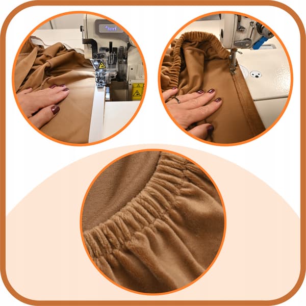Sofföverdrag för 3-sits hörnsoffa velour elastisk TESS grafit
