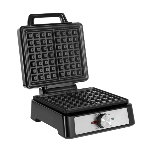 Vaffeljern med 2 vafler, 1600W, rustfrit stål, effektregulering, Teesa