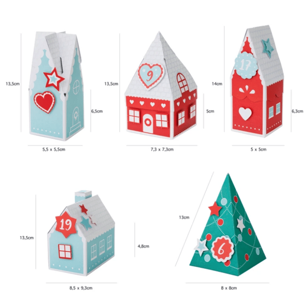 Adventskalender 24 delar DIY-hus
