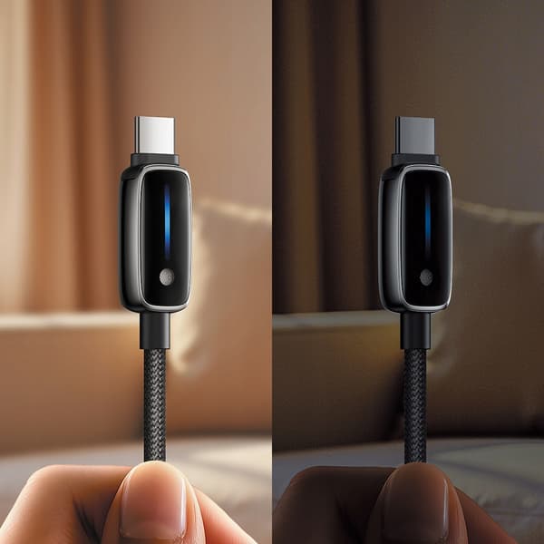 MCDODO LADDNINGSKABEL USB-A USB-C SNABBLADDNING FÖR IPHONE TYP C 1M LED