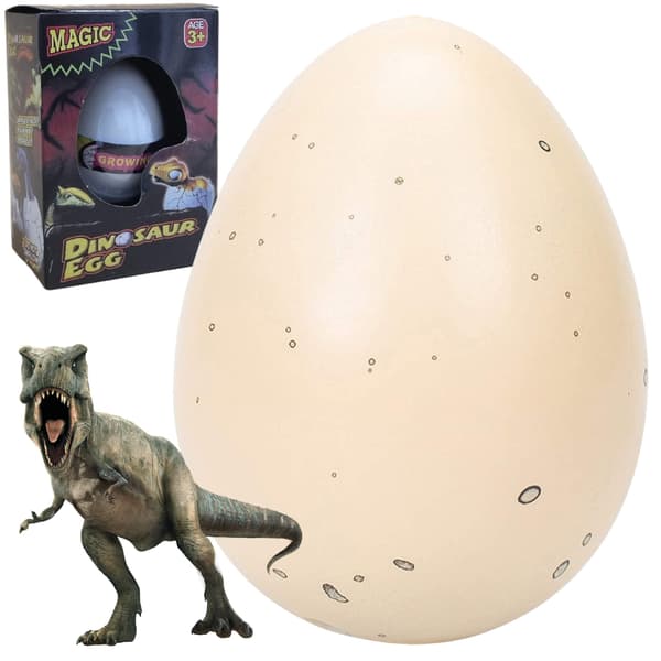 Stort dinosaurieägg kläckande dinosaurieägg
