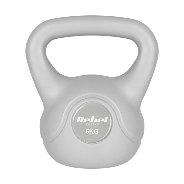 Kettlebell 6 kg grå kettlebell håndvægtbold til ABS Rebel-øvelser