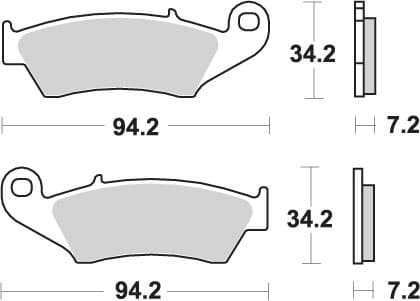 SBS BREMSEKLODSER KH185 / KH389 OFF-ROAD SINTER GULDFARVE