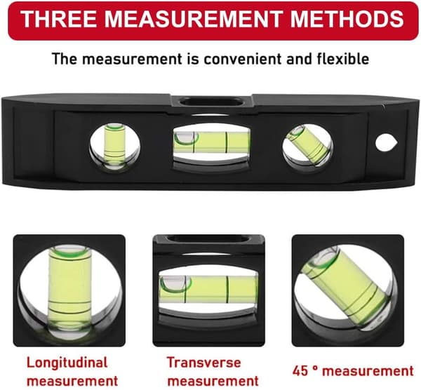 MAGNETISK NIVEAU 15CM 23CM SORT Sæt med 2