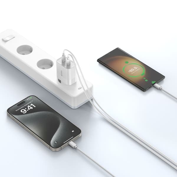 TECH-PROTECT C20W 2-PORT NETVÆRKSOPLADDER PD20W SORT