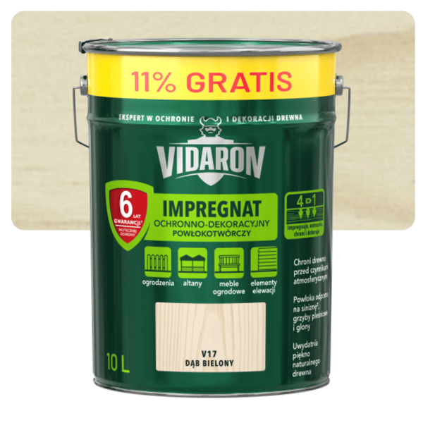 VIDARON TRÄIMPREGNERING FILMBILDANDE BLEKTAD EK V17 10L N
